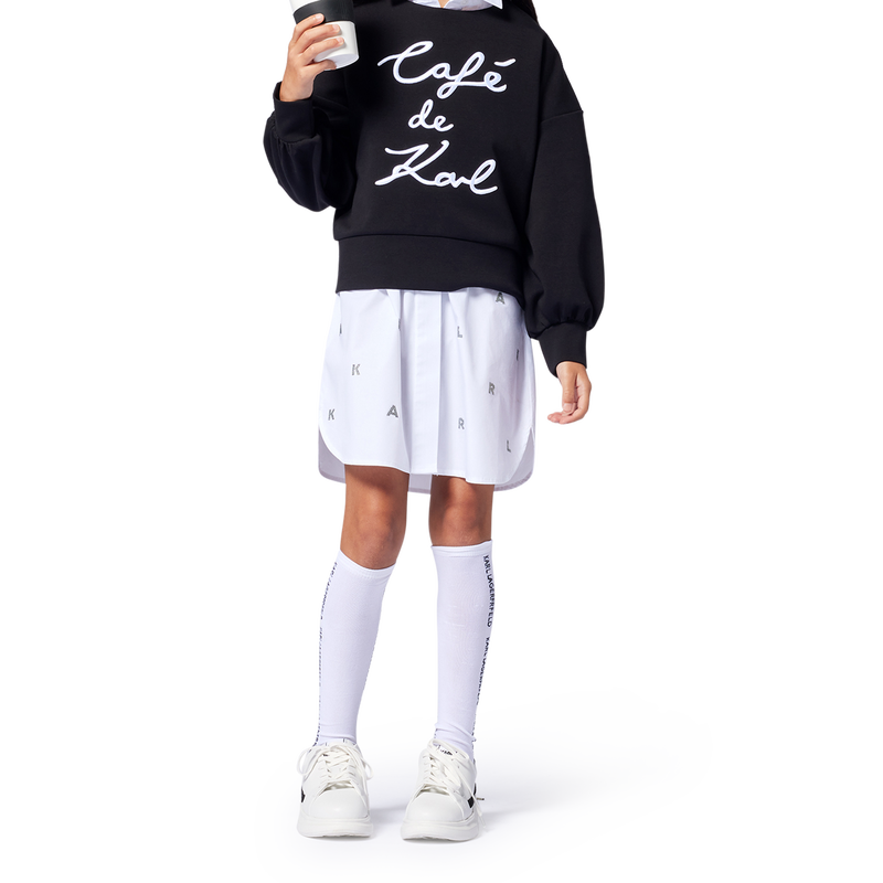 Sudadera con bordado KARL LAGERFELD KIDS 
                        NI&Ntilde;A