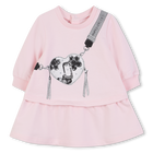 Vestido de felpa de algod&oacute;n, ROSA, hi-res