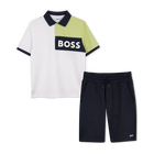 Polo y pantal&oacute;n de algod&oacute;n BOSS 
                    NI&Ntilde;O