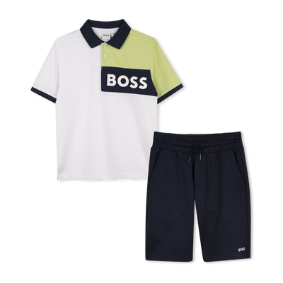 Polo y pantal&oacute;n de algod&oacute;n BOSS NI&Ntilde;O