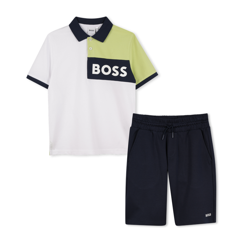 Polo y pantal&oacute;n de algod&oacute;n BOSS 
                        NI&Ntilde;O