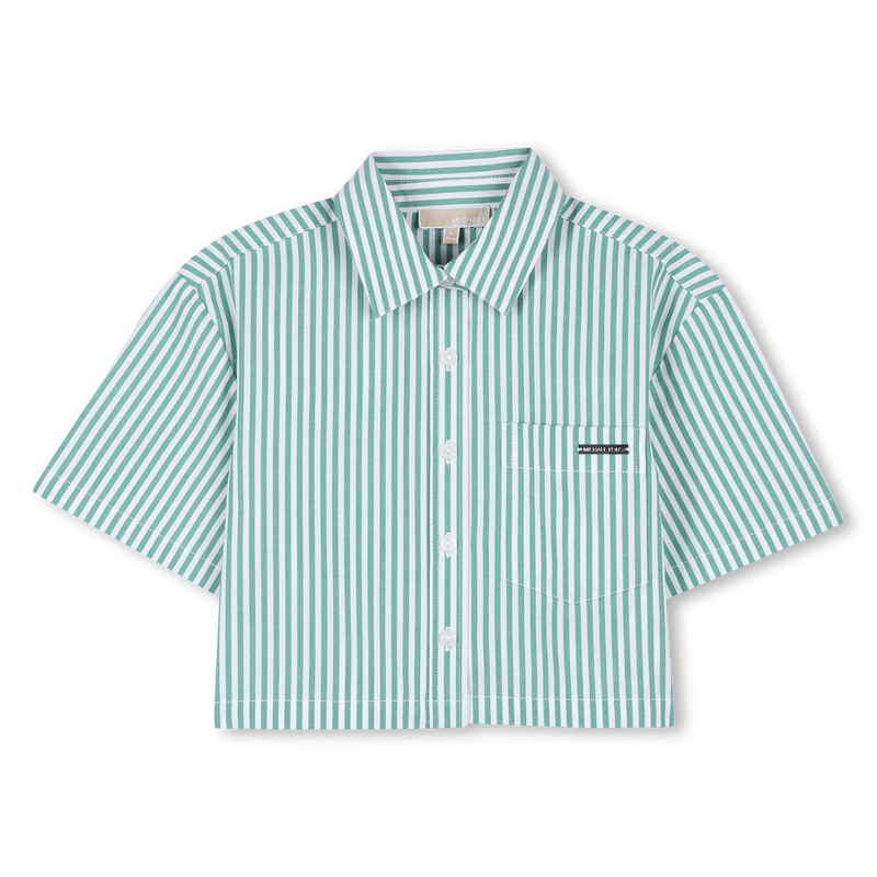 CAMISA DE MANGA CORTA A RAYAS MICHAEL KORS 
                        NI&Ntilde;A