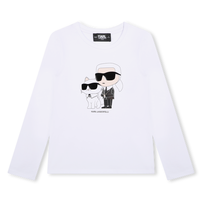 Camiseta con estampado KARL LAGERFELD KIDS NI&Ntilde;A