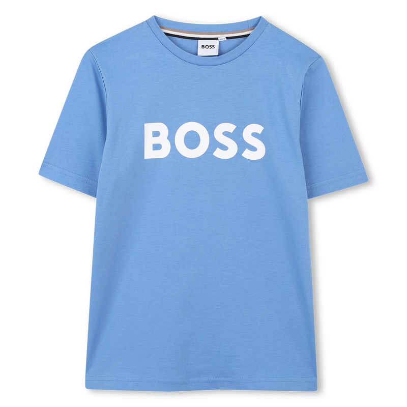Camiseta manga corta y algod&oacute;n BOSS 
                        NI&Ntilde;O