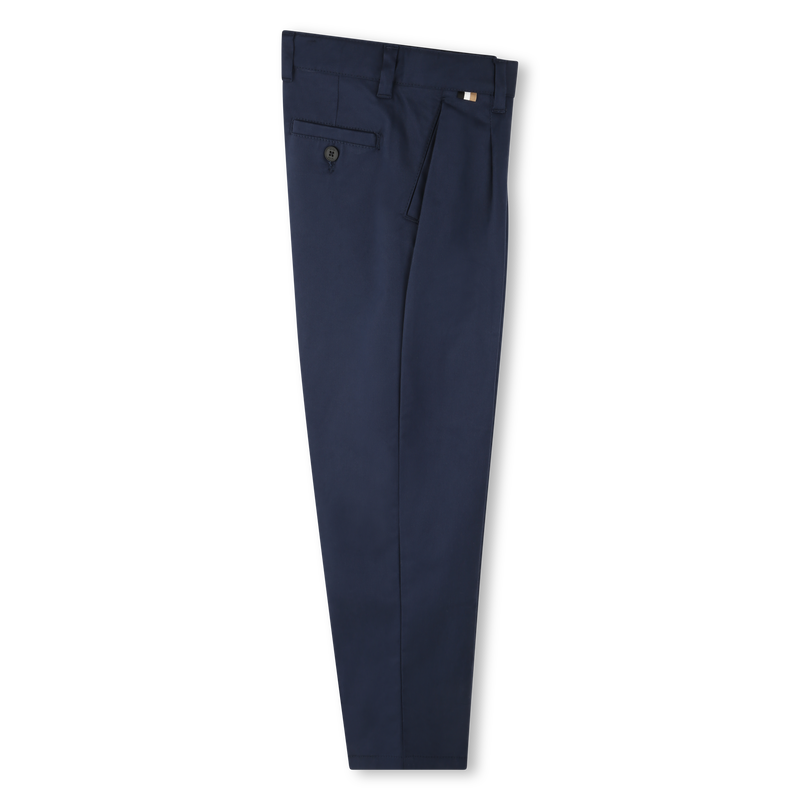 Pantal&oacute;n chino de sarga lisa BOSS 
                        NI&Ntilde;O