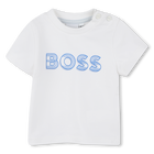 Camiseta con logo estampado, BLANCO, hi-res