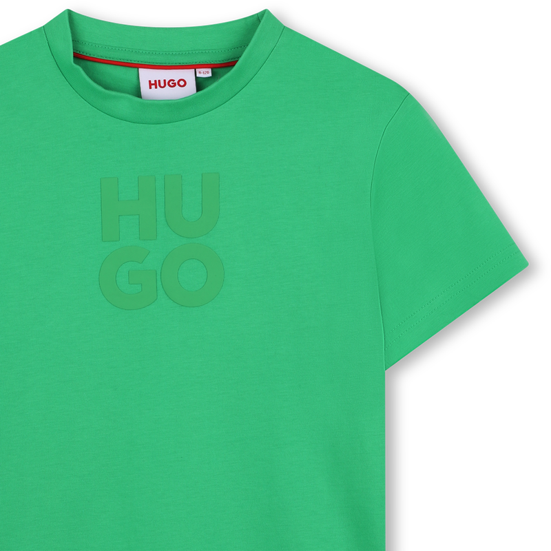 Camiseta manga corta y algod&oacute;n HUGO 
                        NI&Ntilde;O