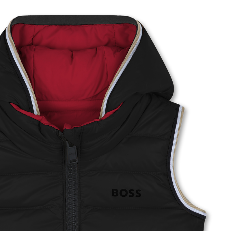Plum&iacute;fero reversible sin mangas BOSS 
                        NI&Ntilde;O