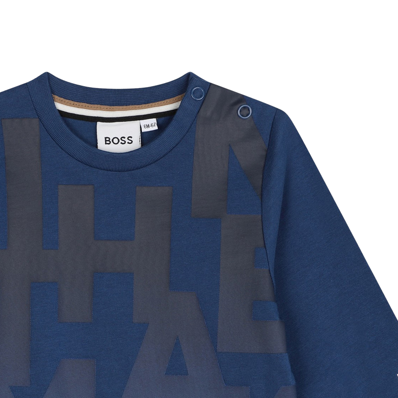 Camiseta estampado delantero BOSS 
                        NI&Ntilde;O