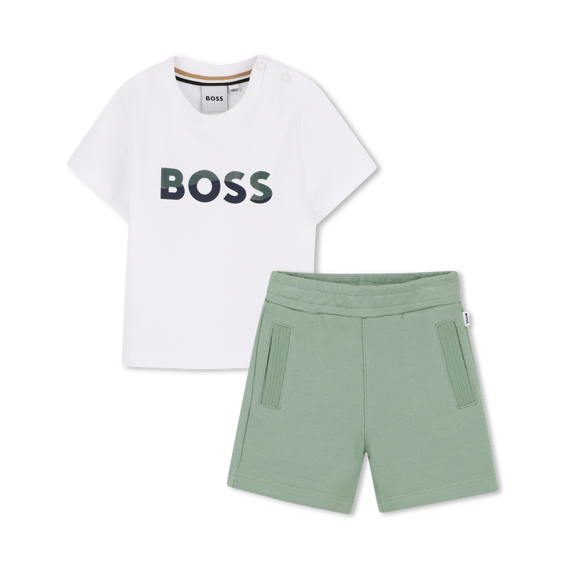 CONJUNTO DE CAMISETA Y BERMUDAS BOSS 
                        NI&Ntilde;O