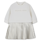 Vestido de manga larga bimaterial MICHAEL KORS 
                    NI&Ntilde;A