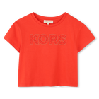 Camiseta corta de algod&oacute;n MICHAEL KORS 
                    NI&Ntilde;A