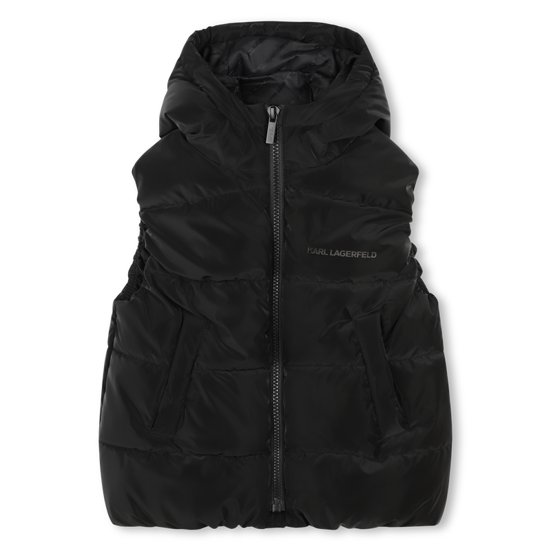 Chaleco de plumas con capucha KARL LAGERFELD KIDS 
                        NI&Ntilde;O