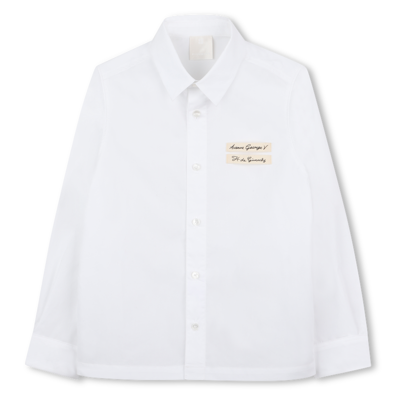 Camisa de popelina de algod&oacute;n GIVENCHY 
                        NI&Ntilde;O