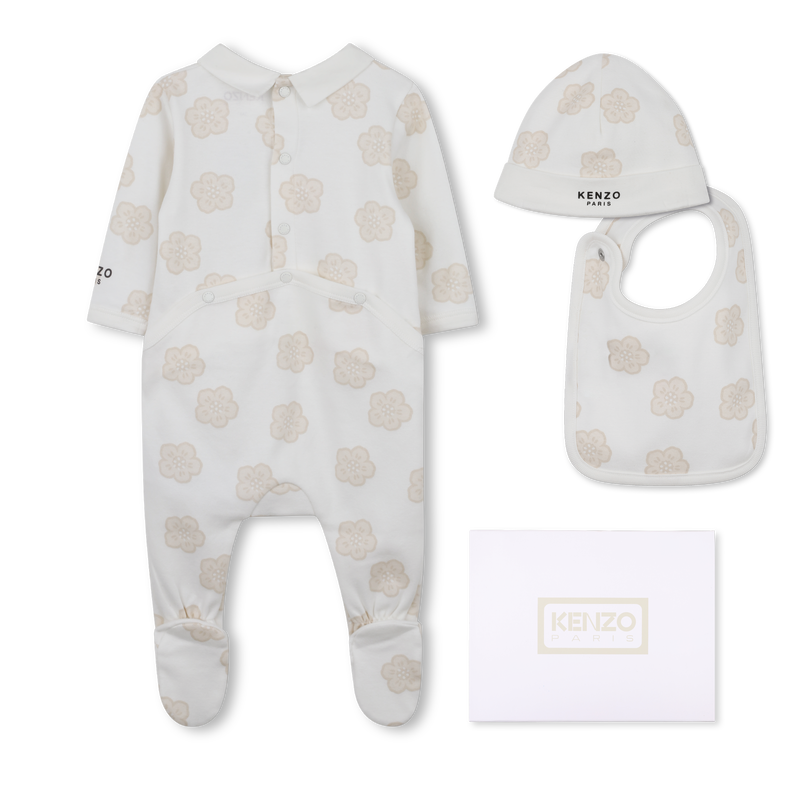 CONJUNTO DE PIJAMA, GORRO Y BABERO KENZO KIDS 
                        UNISEXO