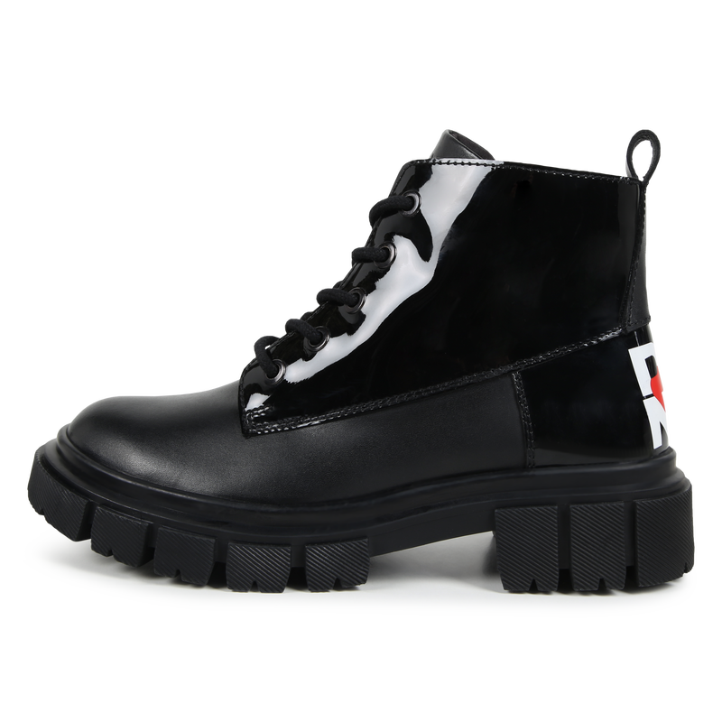 Botines de cuero DKNY 
                        NI&Ntilde;A