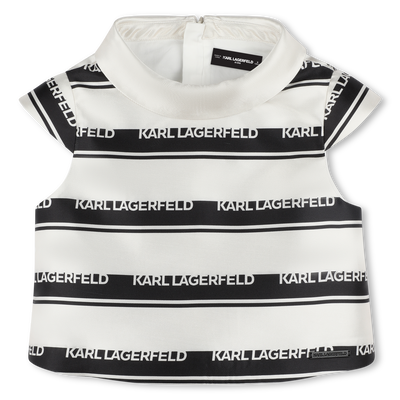 Blusa de rayas con el logo KARL LAGERFELD KIDS NI&Ntilde;A