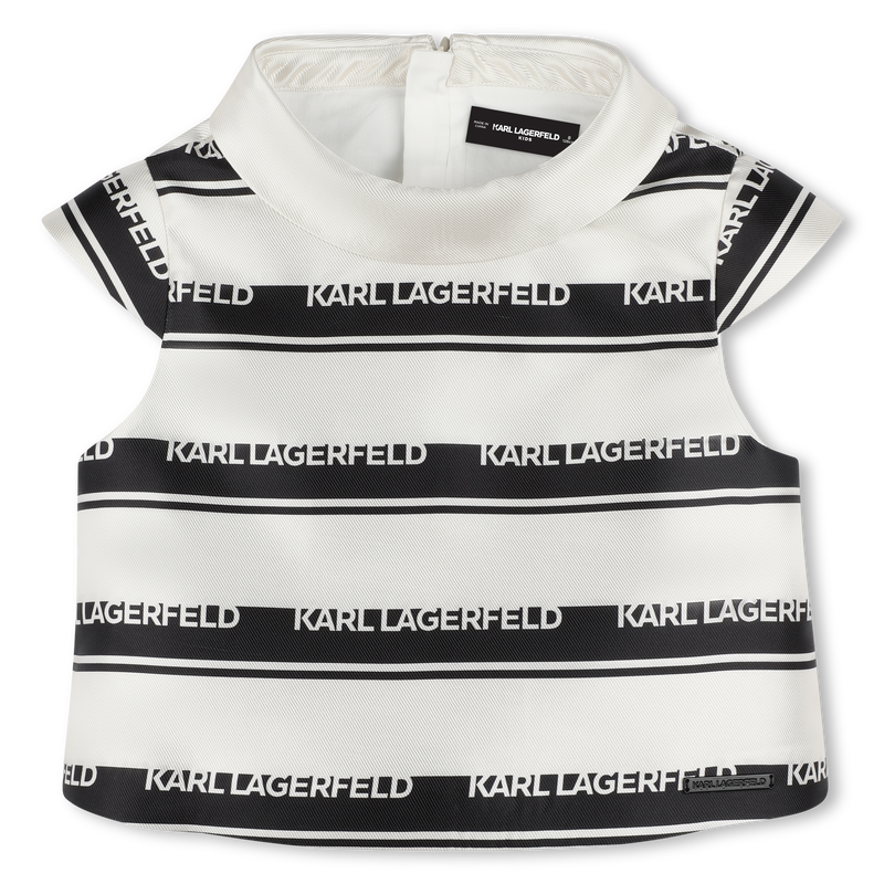 Blusa de rayas con el logo KARL LAGERFELD KIDS 
                        NI&Ntilde;A