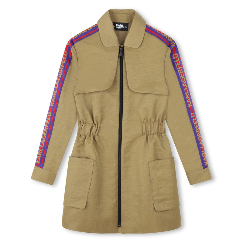 Vestido con cremallera y rayas KARL LAGERFELD KIDS 
                        NI&Ntilde;A