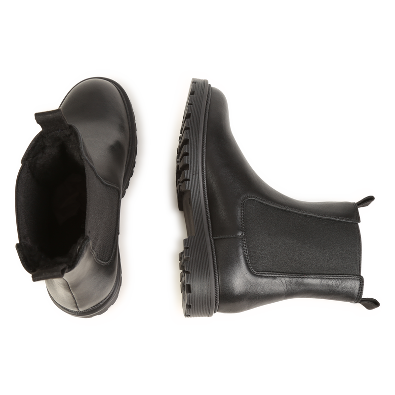 Botines de piel con el&aacute;sticos