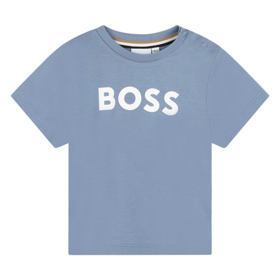 Camiseta de algod&oacute;n con logo BOSS NI&Ntilde;O
