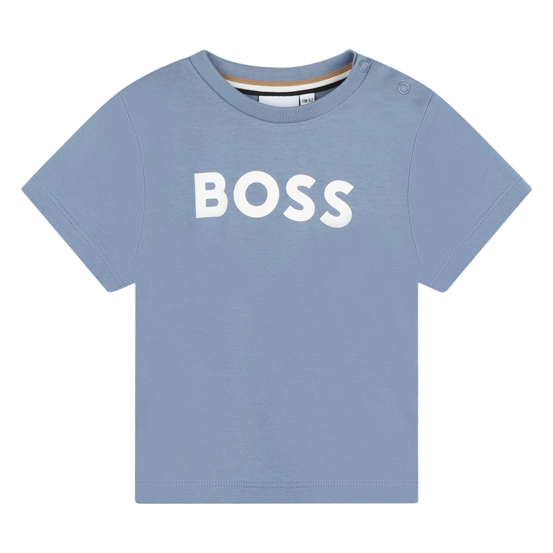 Camiseta de algod&oacute;n con logo BOSS 
                        NI&Ntilde;O