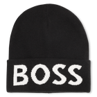 Gorro de punto con solapas, NEGRO, hi-res