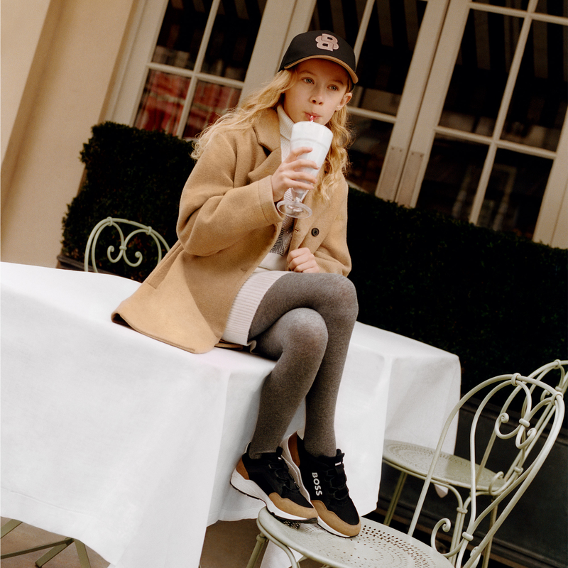 Vestido jersey con estr&aacute;s BOSS 
                        NI&Ntilde;A