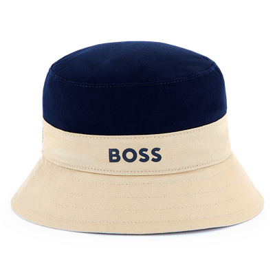 Gorro reversible de algod&oacute;n BOSS NI&Ntilde;O