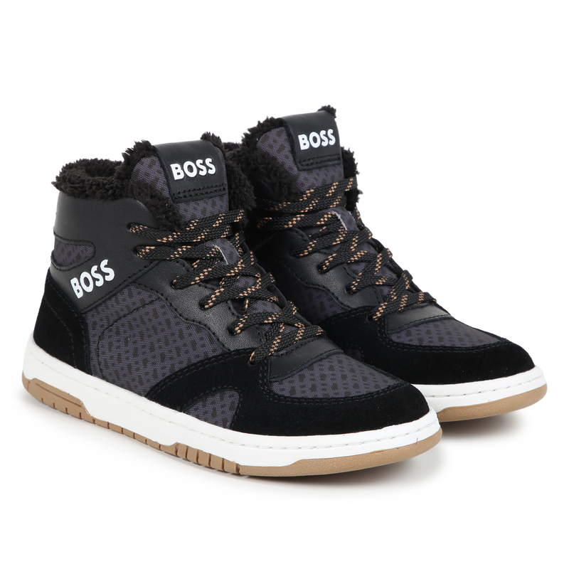 Zapatillas de cordones y piel BOSS 
                        NI&Ntilde;O