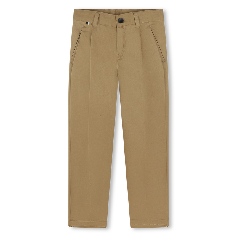 Pantal&oacute;n chino de sarga lisa BOSS 
                        NI&Ntilde;O
