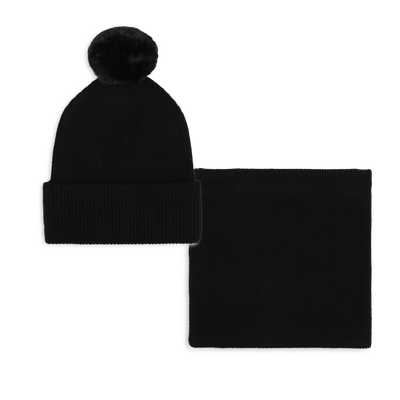 Conjunto de gorro y bufanda. KARL LAGERFELD KIDS NI&Ntilde;A