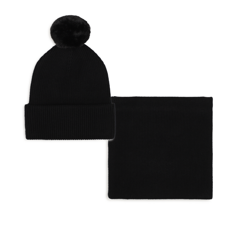Conjunto de gorro y bufanda. KARL LAGERFELD KIDS 
                        NI&Ntilde;A