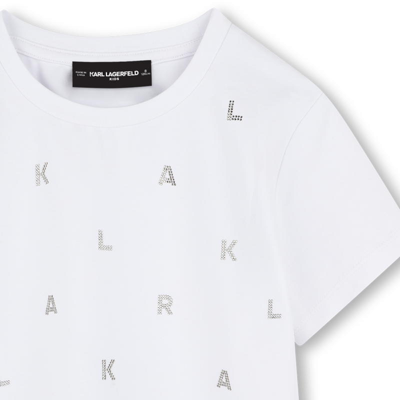 Camiseta con estr&aacute;s KARL LAGERFELD KIDS 
                        NI&Ntilde;A