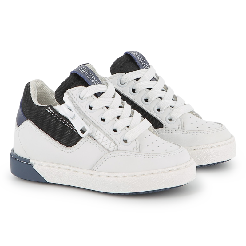 Zapatillas con cordones y cremallera BOSS 
                        NI&Ntilde;O