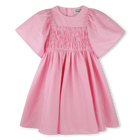 Vestido bordado de raso KENZO KIDS 
                    NI&Ntilde;A