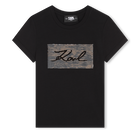 Camiseta con lentejuelas KARL LAGERFELD KIDS 
                    NI&Ntilde;A