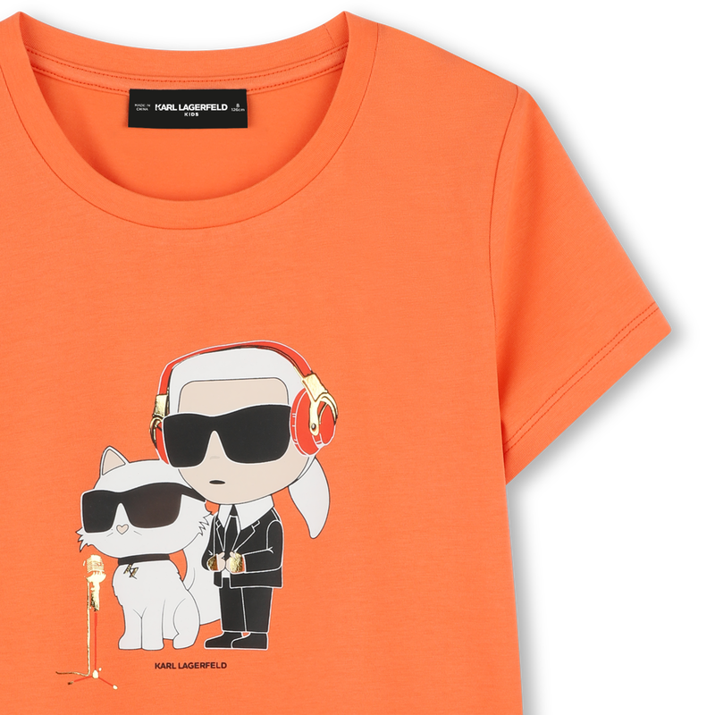 Camiseta con estampado KARL LAGERFELD KIDS 
                        NI&Ntilde;A