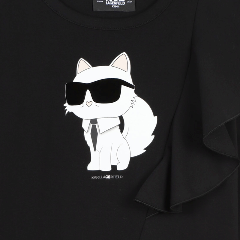 Vestido recto con volantes KARL LARGERFELD KIDS 
                        NI&Ntilde;A