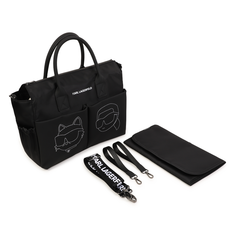 Bolso cambiador estampado KARL LAGERFELD KIDS 
                        UNISEXO