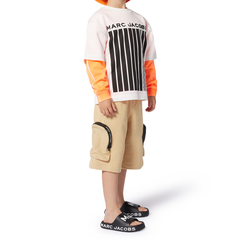 Camiseta de algod&oacute;n bicolor MARC JACOBS 
                        NI&Ntilde;O