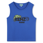 Camiseta sin mangas de algod&oacute;n KENZO KIDS 
                    NI&Ntilde;O