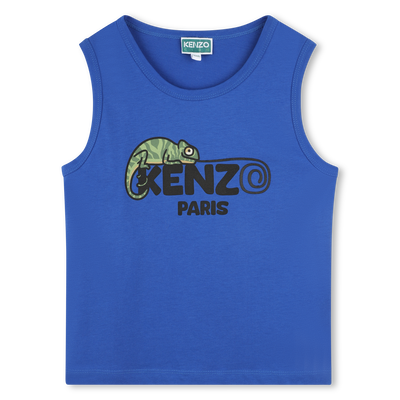 Camiseta sin mangas de algod&oacute;n KENZO KIDS NI&Ntilde;O