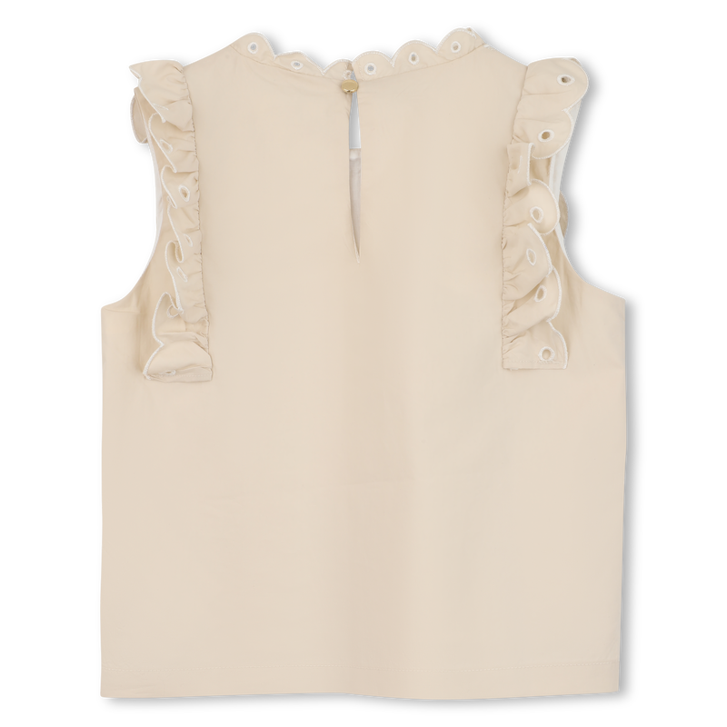 CAMISETA CON BORDADO FLORAL CHLOE 
                        NI&Ntilde;A
