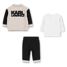 Conjunto de c&aacute;rdigan y pantal&oacute;n en doble jersey KARL LAGERFELD KIDS 
                    NI&Ntilde;O
