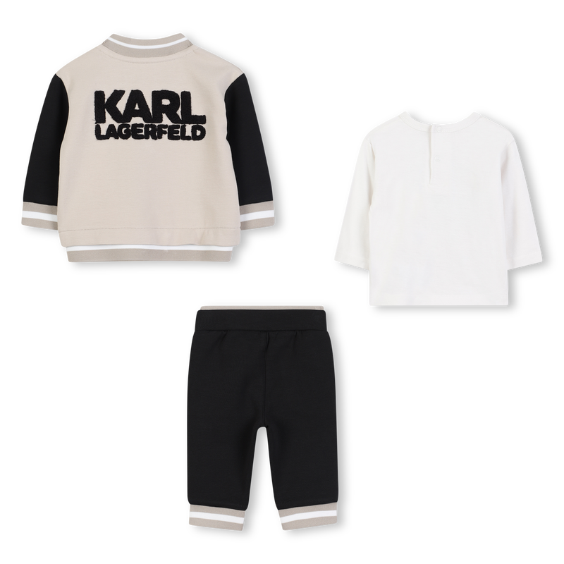 Conjunto de c&aacute;rdigan y pantal&oacute;n en doble jersey KARL LARGERFELD KIDS 
                        NI&Ntilde;O