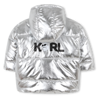 Plum&iacute;fero plateado con capucha KARL LAGERFELD KIDS 
                    NI&Ntilde;A