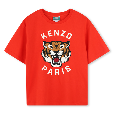 Camiseta de algodón estampada KENZO KIDS NIÑO