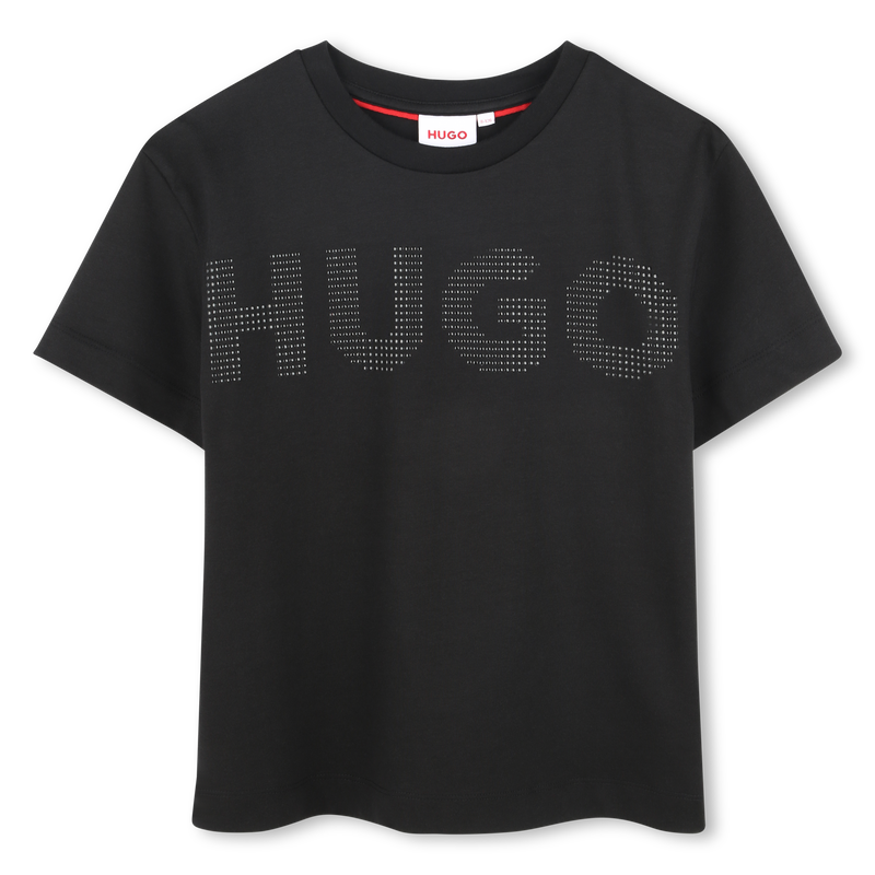 Camiseta de algod&oacute;n con logo HUGO 
                        NI&Ntilde;A