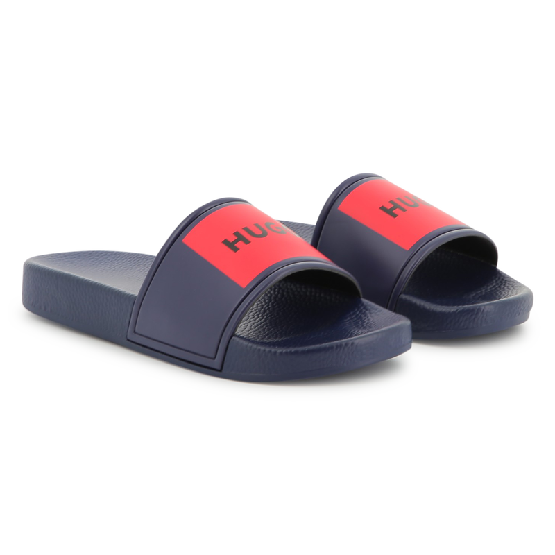 Chanclas con parches HUGO 
                        NI&Ntilde;O